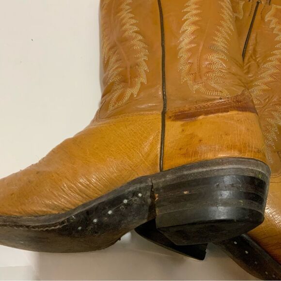 Justin Tan Cowboy Boots Style 8737 Men\'s Size 9 D Tan main image 10